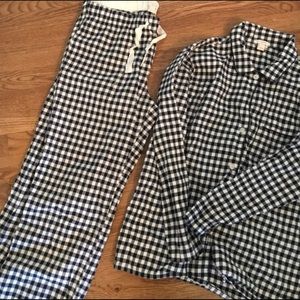 J. Crew Gingham PJ set